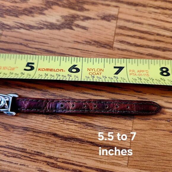 BRIGHTON "Santa Barbara" Silver Ornate Watch w/ Brown Leather TIMELESS CHIC - Picture 6 of 8